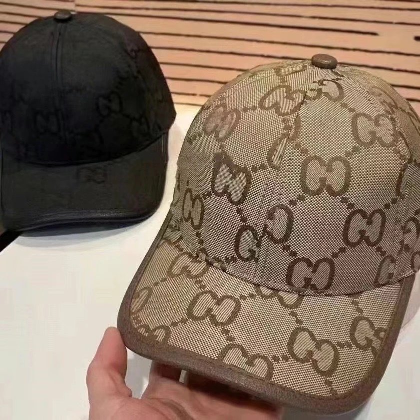 Gucci Jumbo GG Canvas Cap Camel Ebony