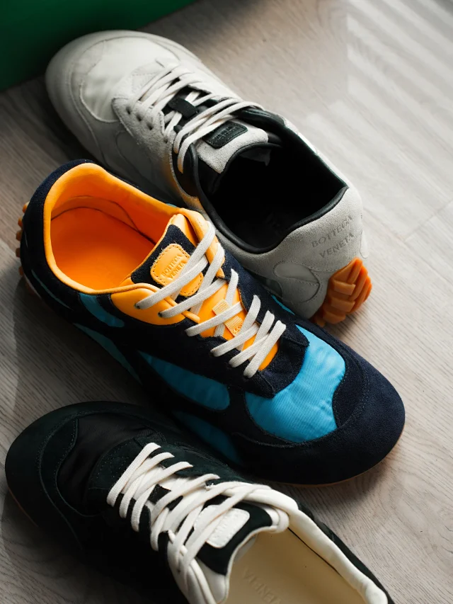 Bottega Veneta Sneakers Lace-up low-top with paneled uppers and gum lug soles product detail image 28