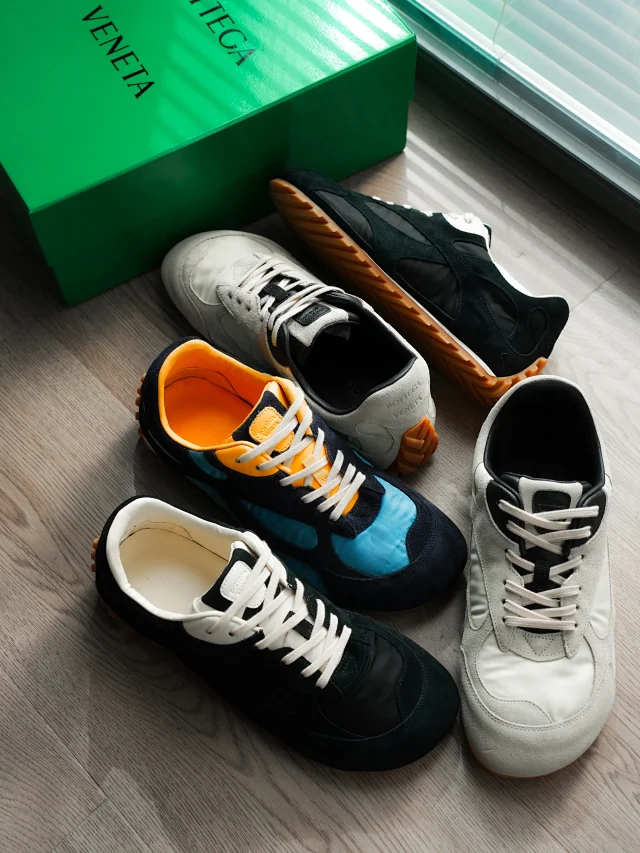 Bottega Veneta Sneakers Lace-up low-top with paneled uppers and gum lug soles product detail image 29