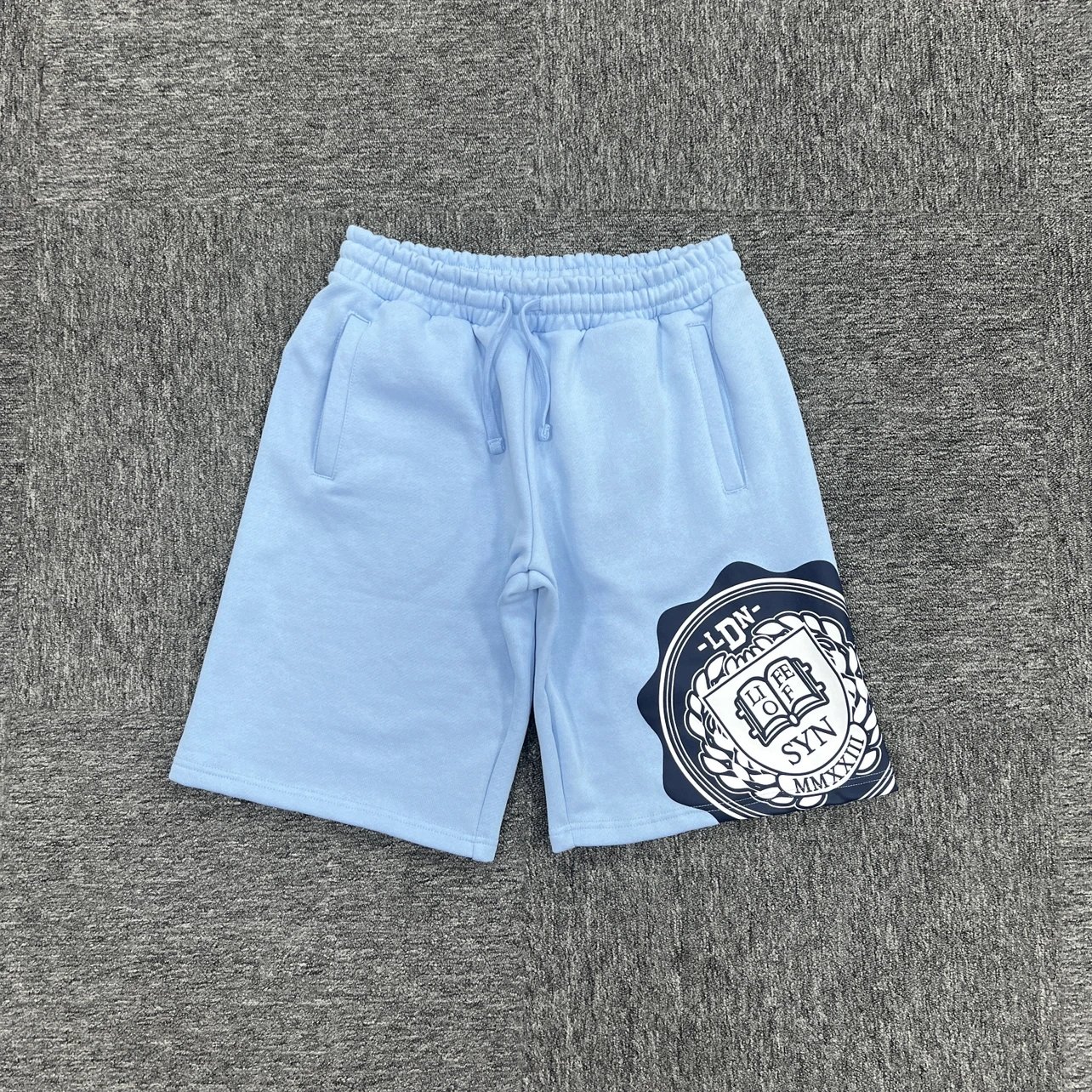 Large Print Shorts Light Blue SY-75