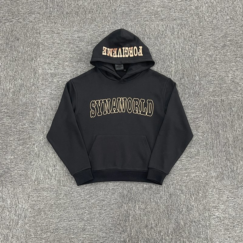 cny  SYNAWORLD OTH HOOD BLACK ROSE GOLD 玫瑰金色印花 四跑道高克重单卫衣SY-117