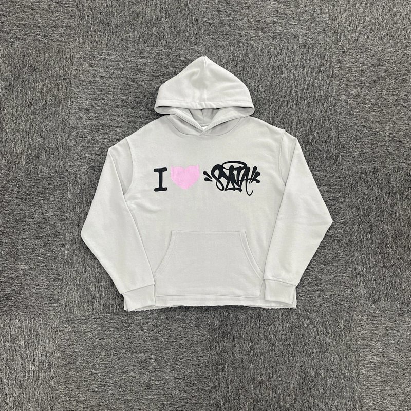 cny  SYNA-I HEART SYNA HOODY-GREY 爱心开裂印花 灰色 SY-118