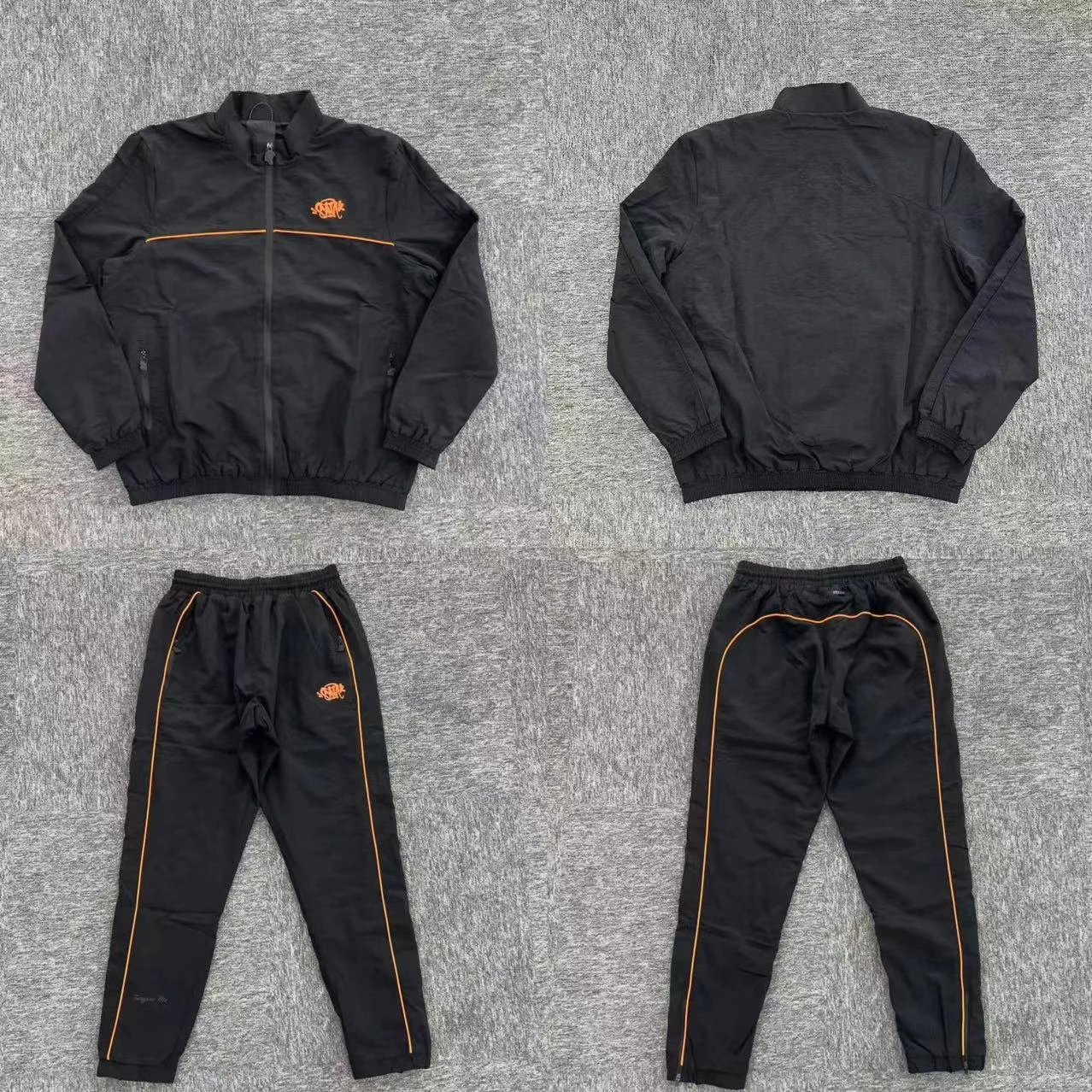 Black Fabric Orange Printed Woven Set SY-81