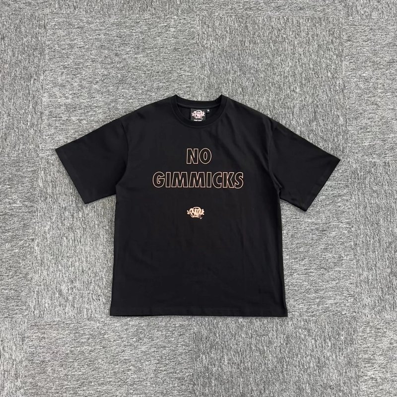 cny  SynaWorld NO GINNICKS TEE-Rose Gold   玫瑰金前后印花 黑色短袖 SY-110