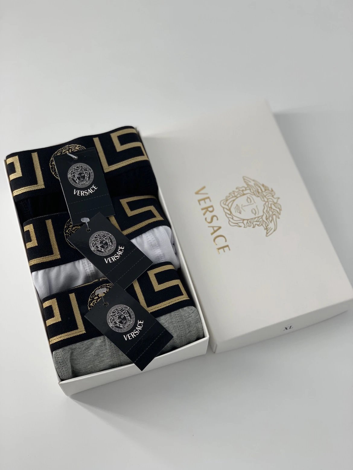 Men's flat leg pants in a box of 3 gift boxes