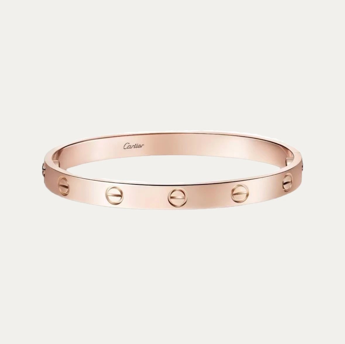 (New Product Preview) Zidiya LOVE Bracelet Wide Version Classic Screw 6.1mm Rose Gold White Gold