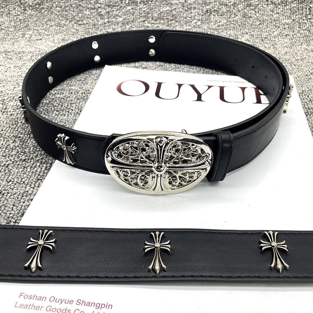 8 Crosses Oval Black Holy Sword Cross Belt