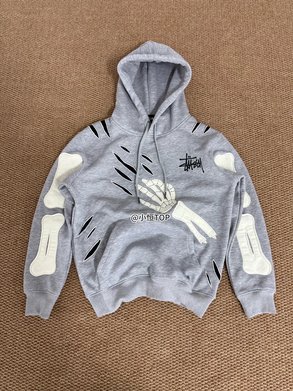 【 Instant Stock 】 Xiaoheng Ghost Claw Splicing Hoodie, Top 500, 138500, Rear 158, Collection Priority, Vibe, Cleanfit Style