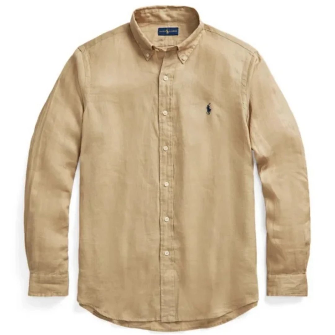 (Long sleeve) Beige with black label