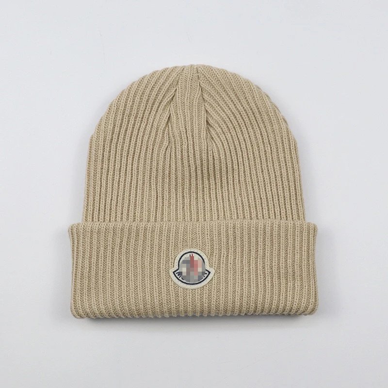 Moncler Logo Beanie White Hat - 11