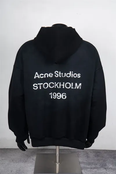 Acne Studios Stockholm 1996 Black Hoodie - 6