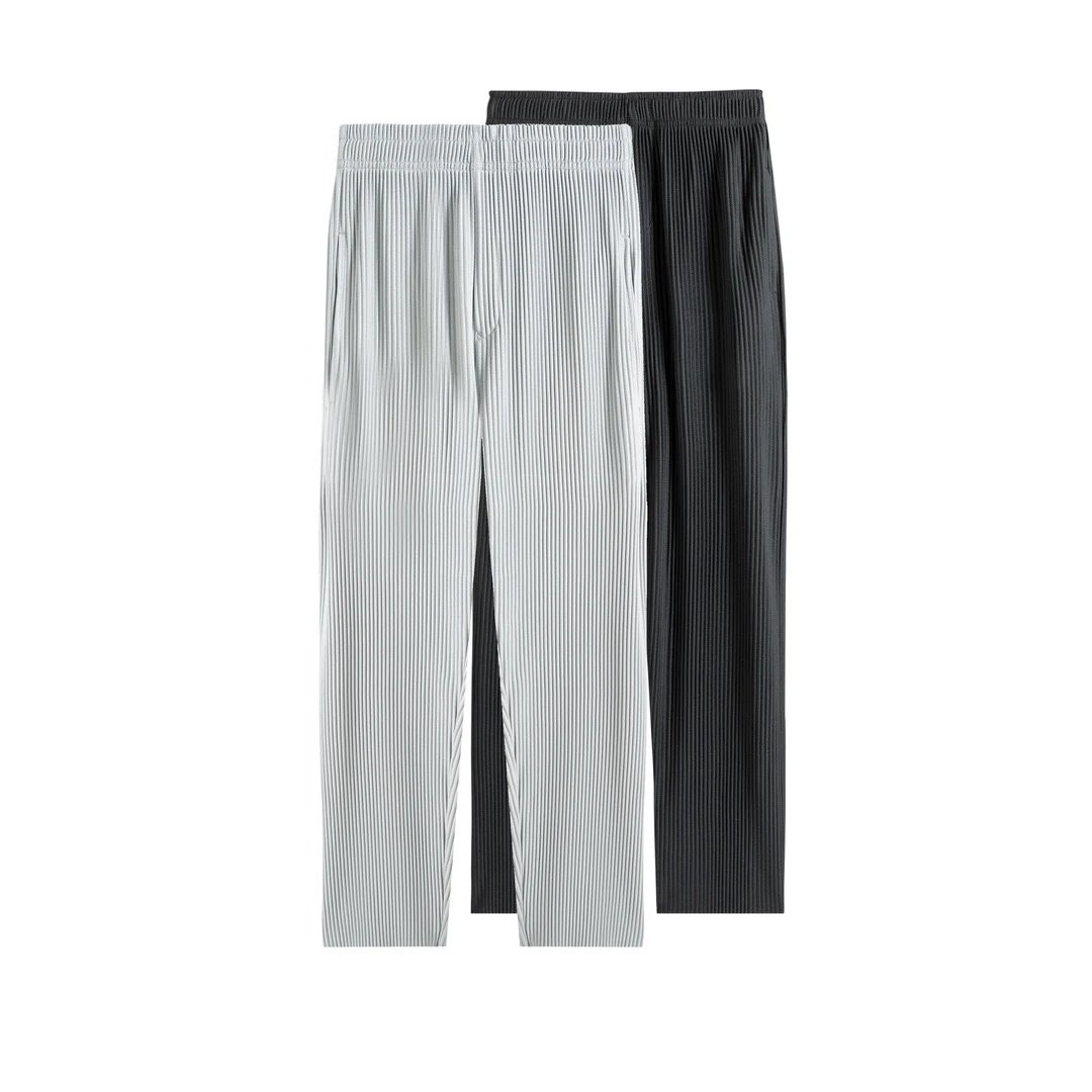 Miyake pleated pants men's loose straight leg pants minimalist high street trend brand hanging casual pants