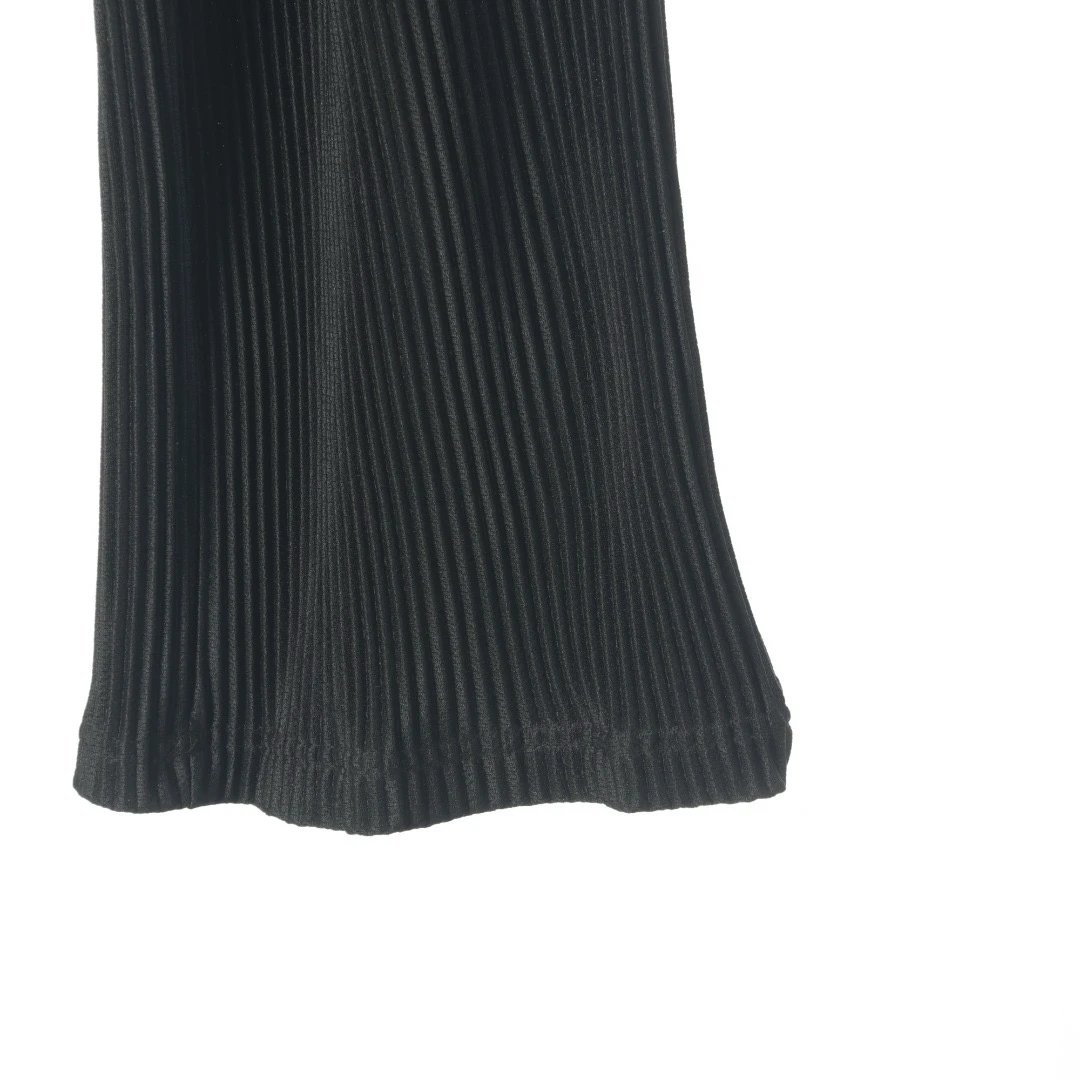 Design Pleated Wide-Leg Pants Charcoal Gray - 18