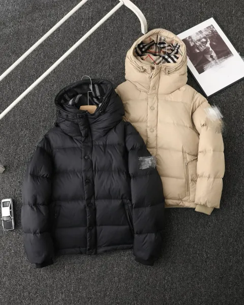 Burberry Hooded Down Jacket Beige - 4