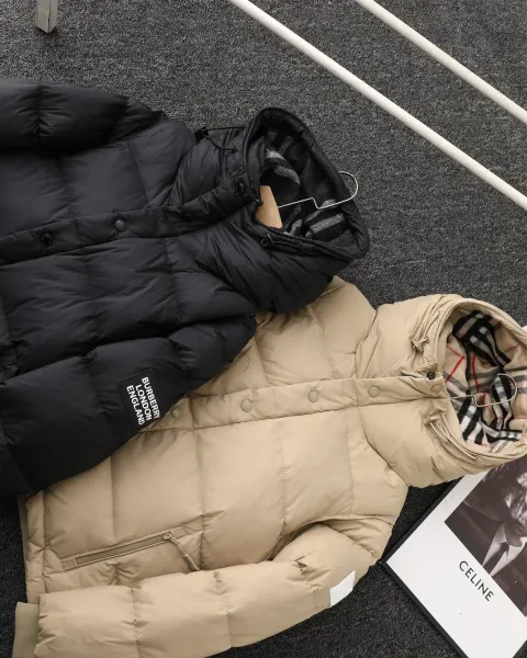 Burberry Hooded Down Jacket Beige - 11