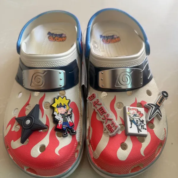 Crocs x Naruto Classic Clog Flame Print with Character Jibbitz Sandals - 1
