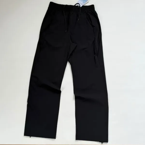 Design Drawstring Waist Jogger Pants Black - 1
