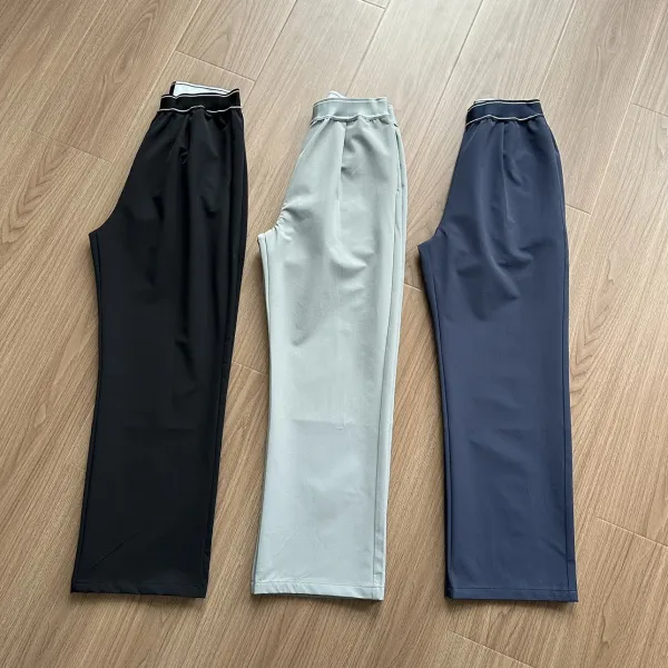 Design Wide-Leg Pants Navy Blue Pants - 4