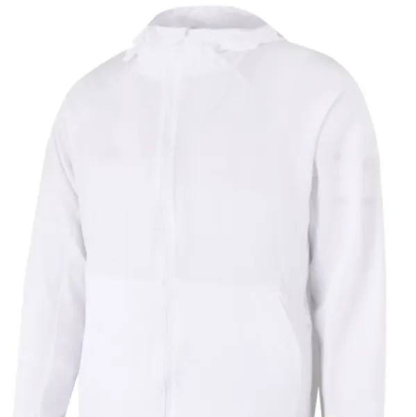 Design Lightweight Hooded Windbreaker White Outerwear - 1