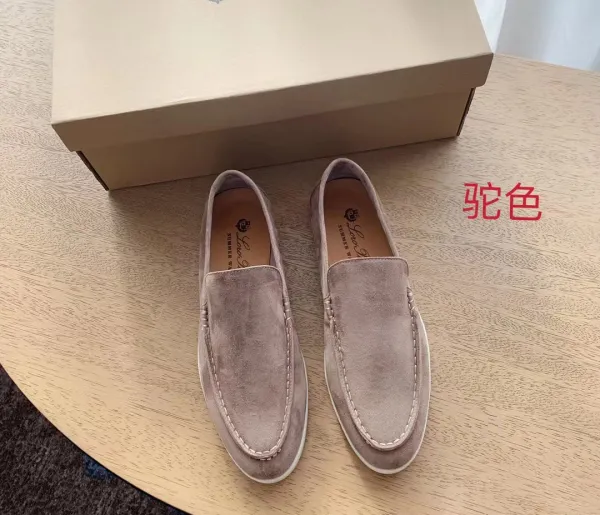 Loafers Orange Suede Slip-On Loafers - 8
