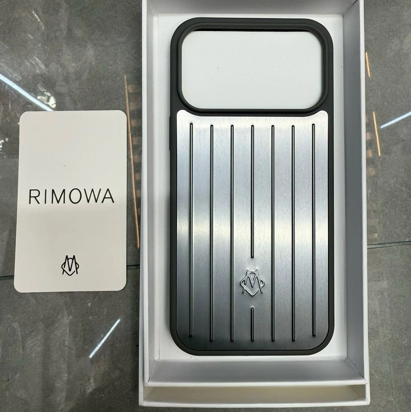 RIMOWA Essential Phone Case Silver Aluminum Phone-Case - 1