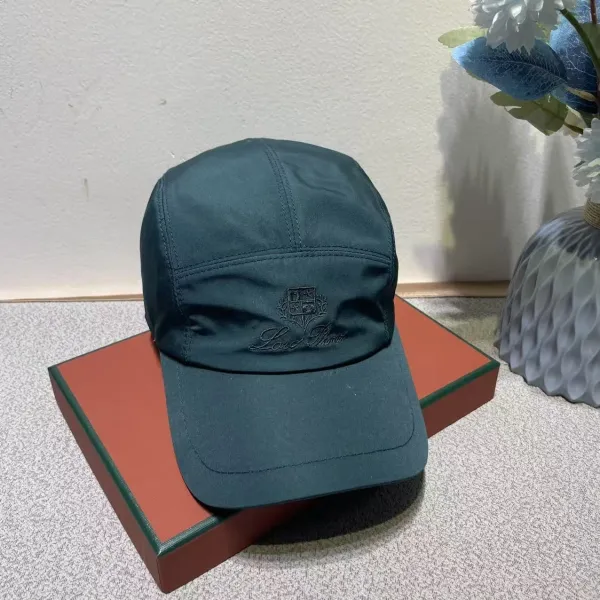 Loro Piana Five-Panel Cap Dark Green Baseball Cap - 1