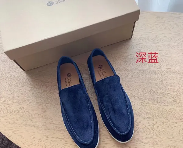 Loafers Orange Suede Slip-On Loafers - 4