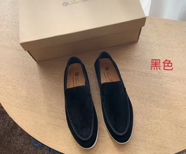 Loafers Orange Suede Slip-On Loafers - 6