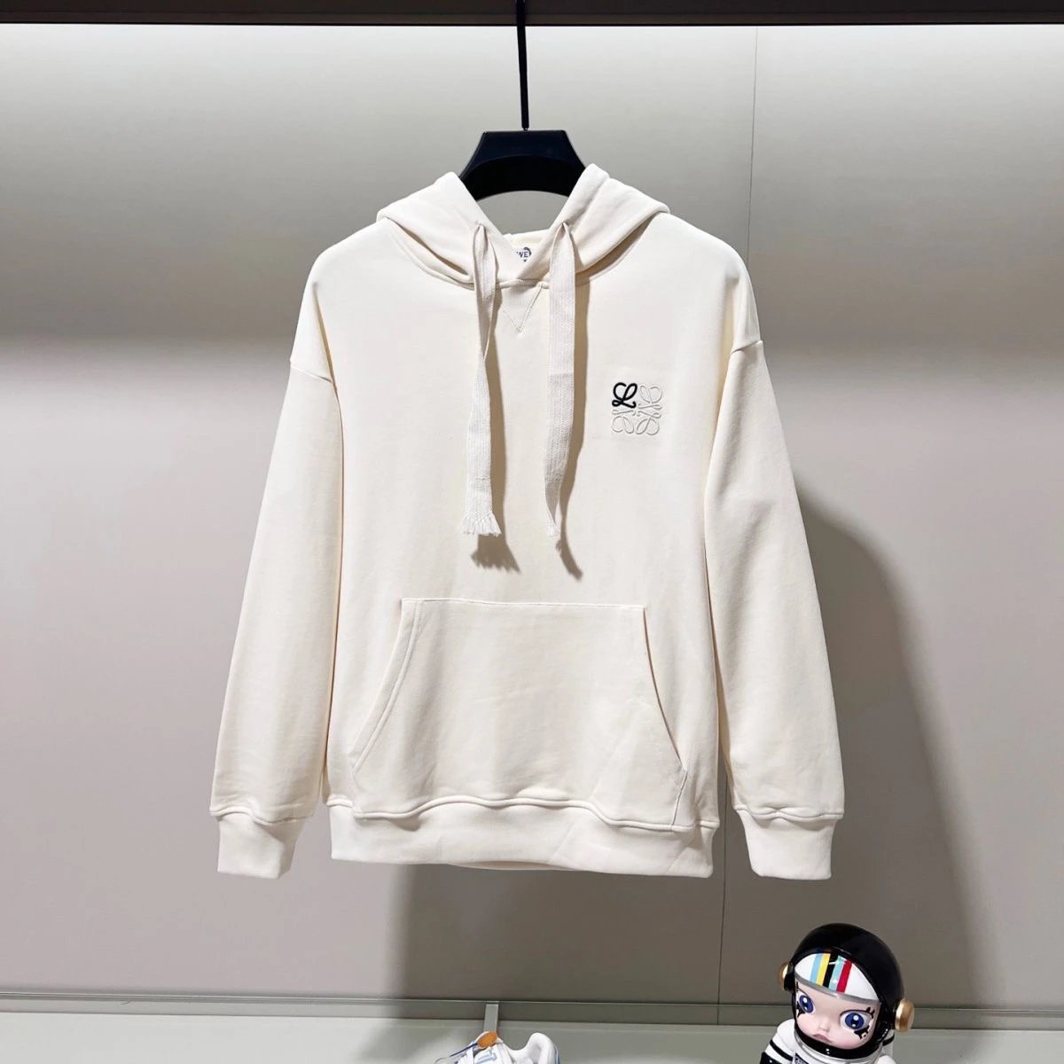 Loewe Anagram Logo Hoodie Gray - 8