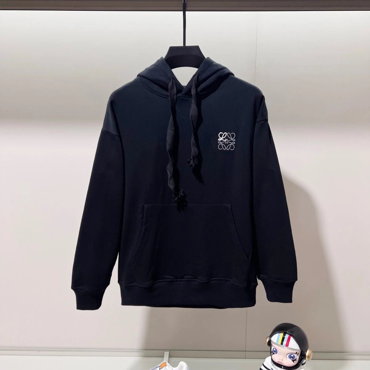 Loewe Anagram Logo Hoodie Gray - 10