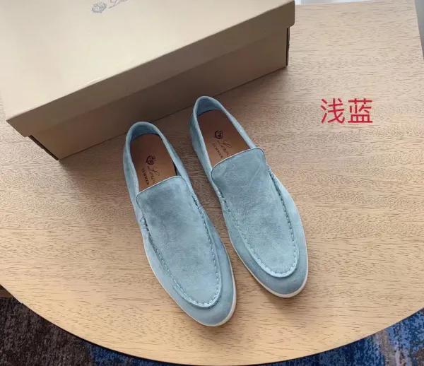 Loafers Orange Suede Slip-On Loafers - 3