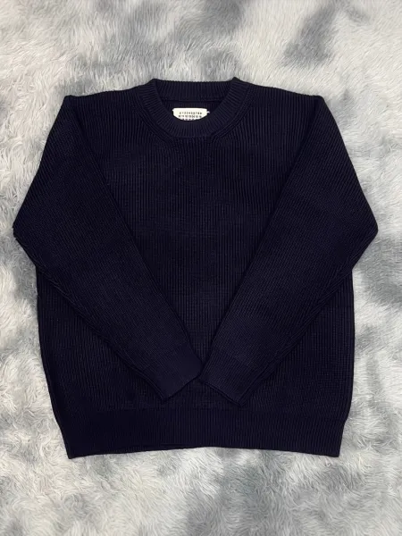 Maison Margiela Ribbed Crewneck Sweater Beige - 6