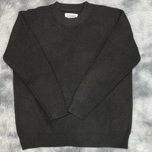 Maison Margiela Ribbed Crewneck Sweater Black - 1