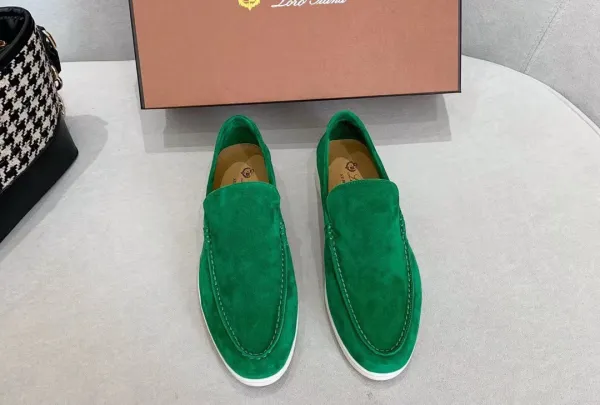 Loafers Orange Suede Slip-On Loafers - 9