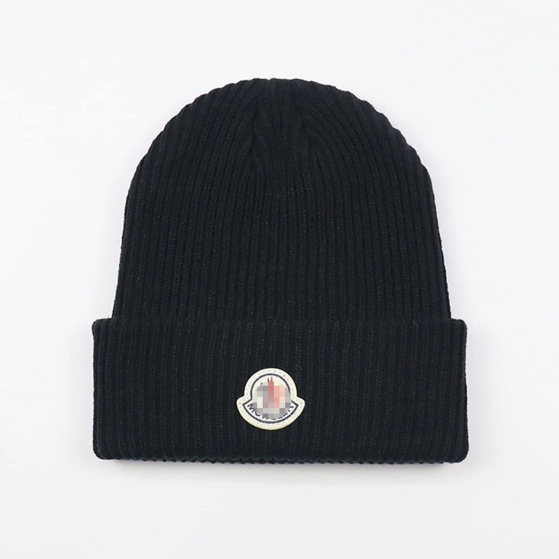 Moncler Logo Beanie White Hat - 4