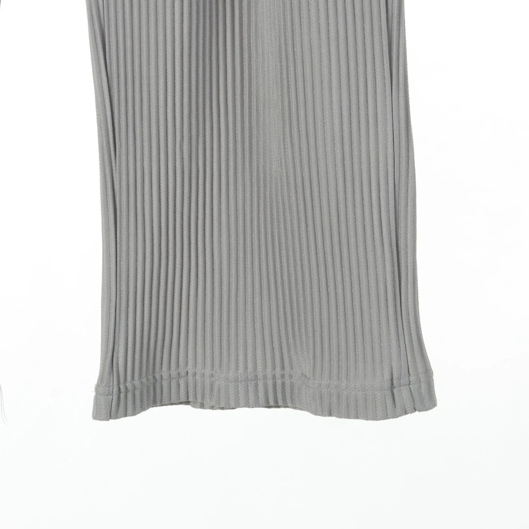 Design Pleated Wide-Leg Pants Charcoal Gray - 11