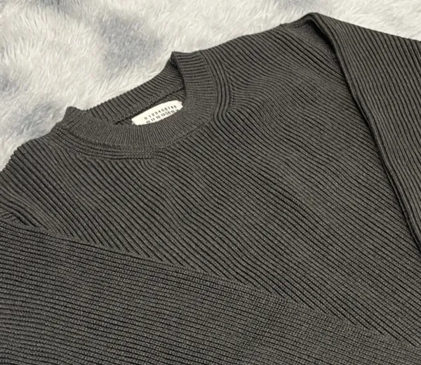 Maison Margiela Ribbed Crewneck Sweater Beige - 16