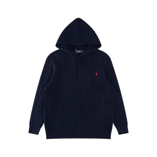 Polo Ralph Lauren Cable Knit Hooded Sweater White - 8