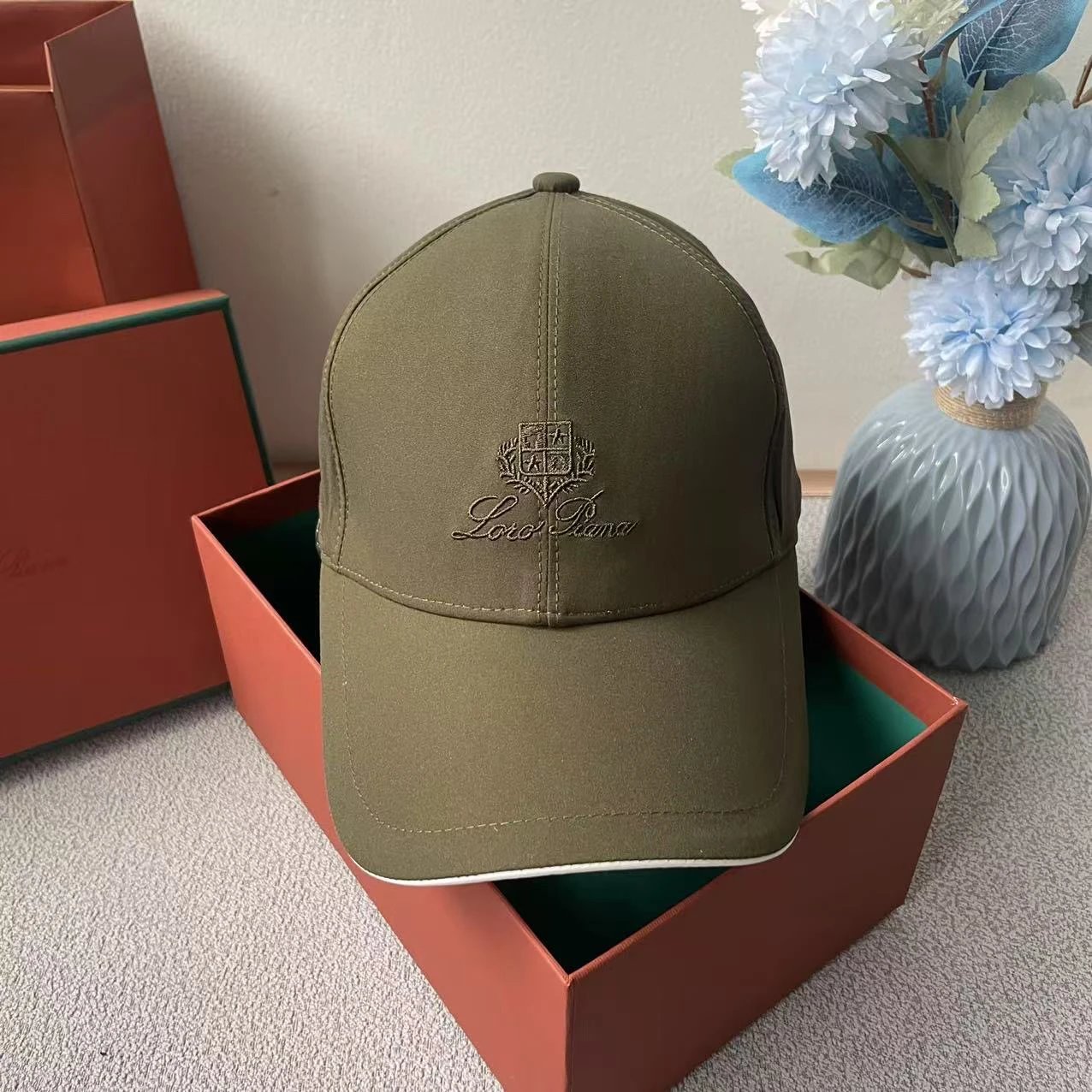 Loewe Baseball Cap Dusty Pink Embroidered Logo Cap - 8