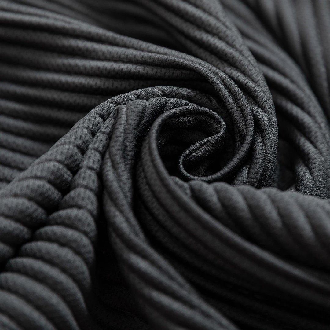 Design Pleated Wide-Leg Pants Charcoal Gray - 22