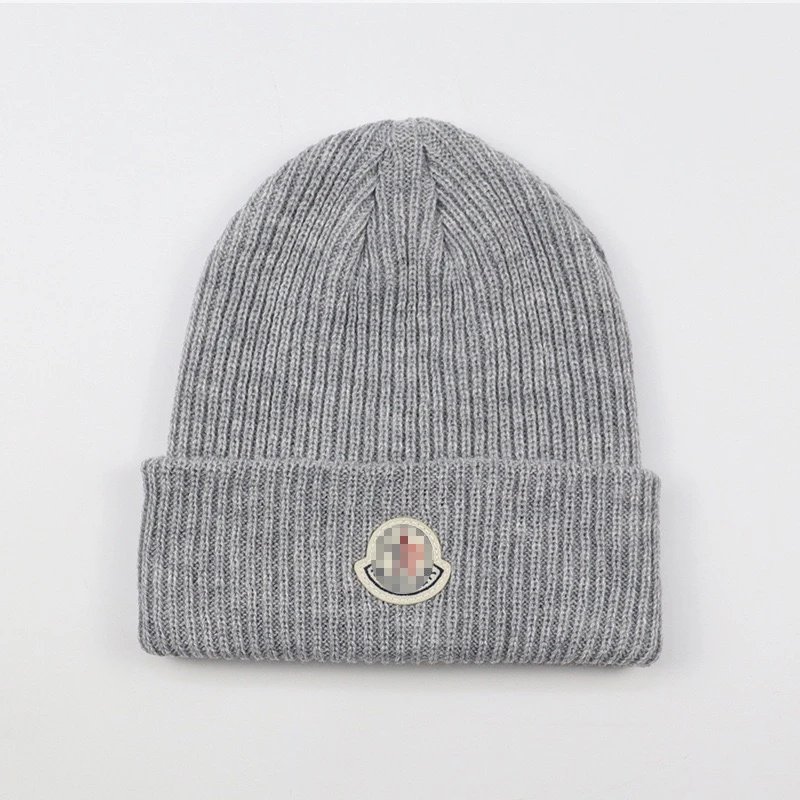 Moncler Logo Beanie White Hat - 5