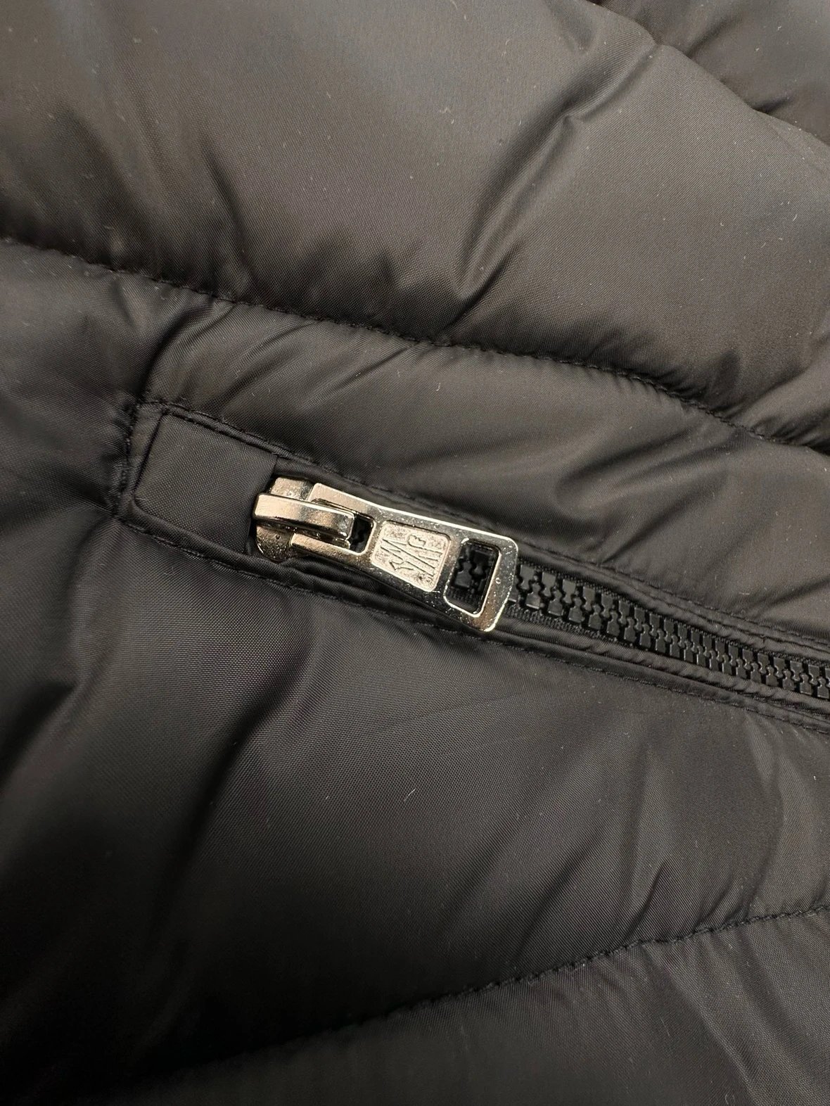 Moncler Down Vest Black with White Sleeve Contrast - 11