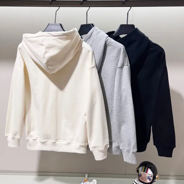 Loewe Anagram Logo Hoodie Gray - 5