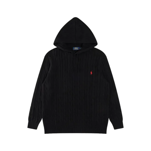Polo Ralph Lauren Cable Knit Hooded Sweater White - 9