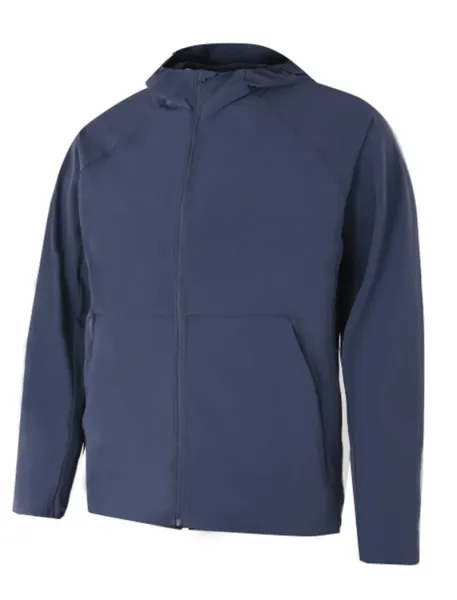 Design Lightweight Hooded Windbreaker Jacket in Slate Blue - 8