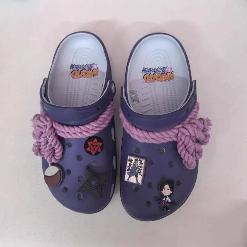 Crocs x Naruto Clog With Jutsu Charms Orange Kids Shoes Sandals - 3