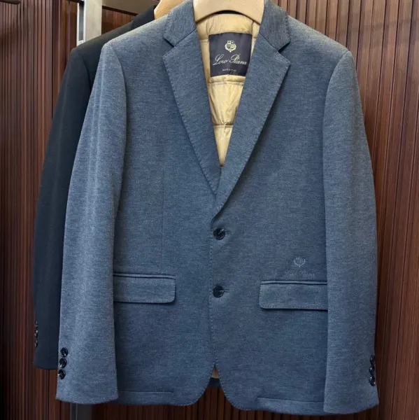 Loro Piana Blazer in Steel Gray Wool-Blend - 1