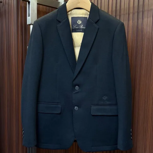 Loro Piana Navy Wool Blazer - 1