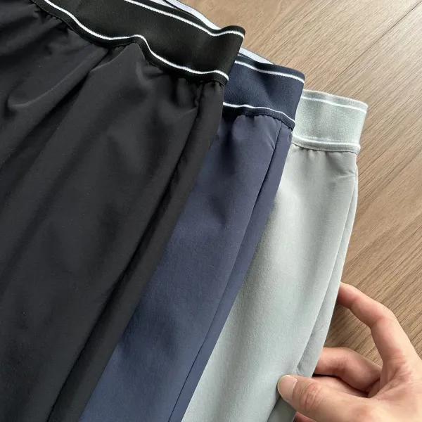 Design Wide-Leg Pants Navy Blue Pants - 15