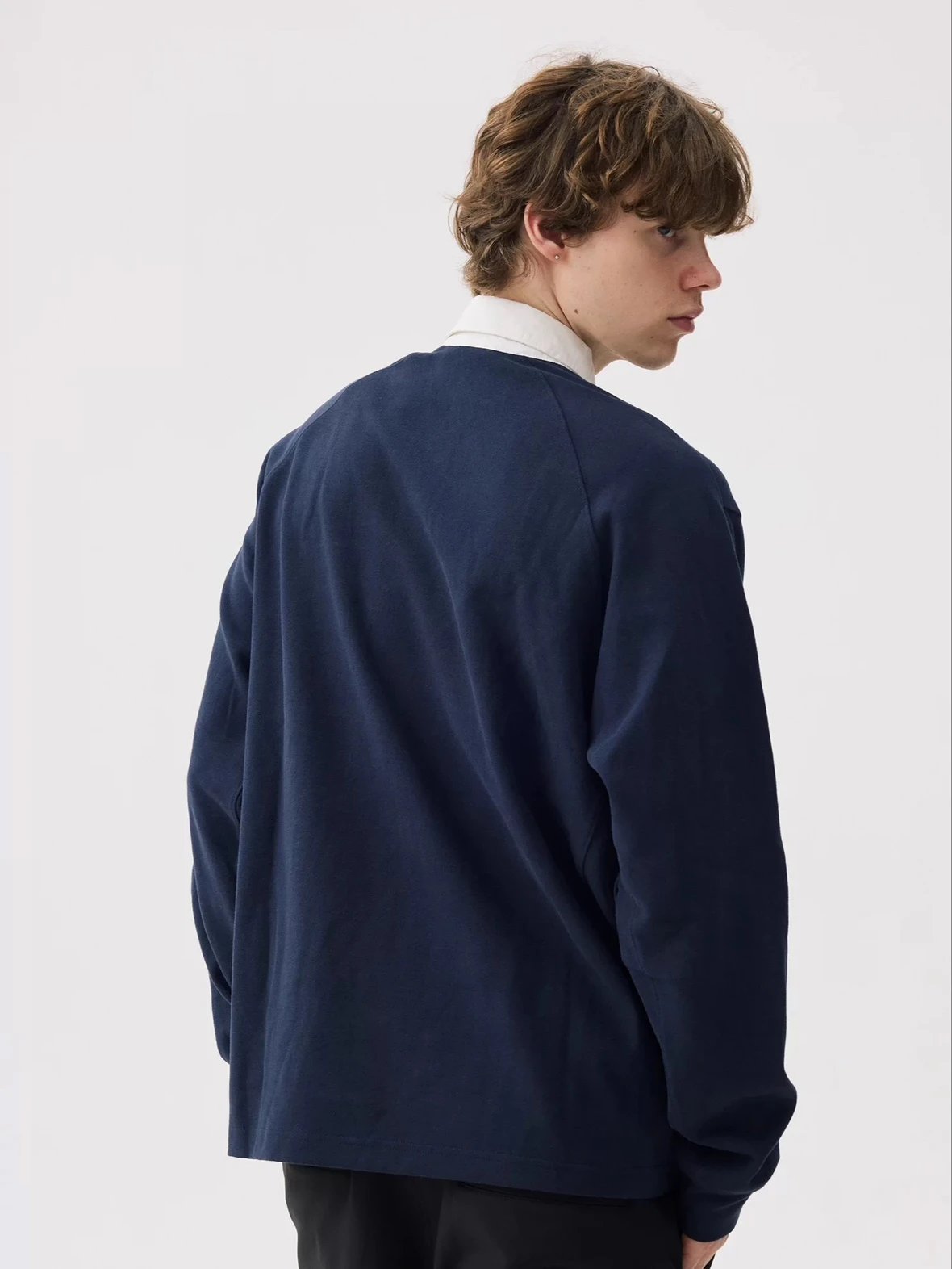Kith Rugby Shirt Black with White Collar - 11